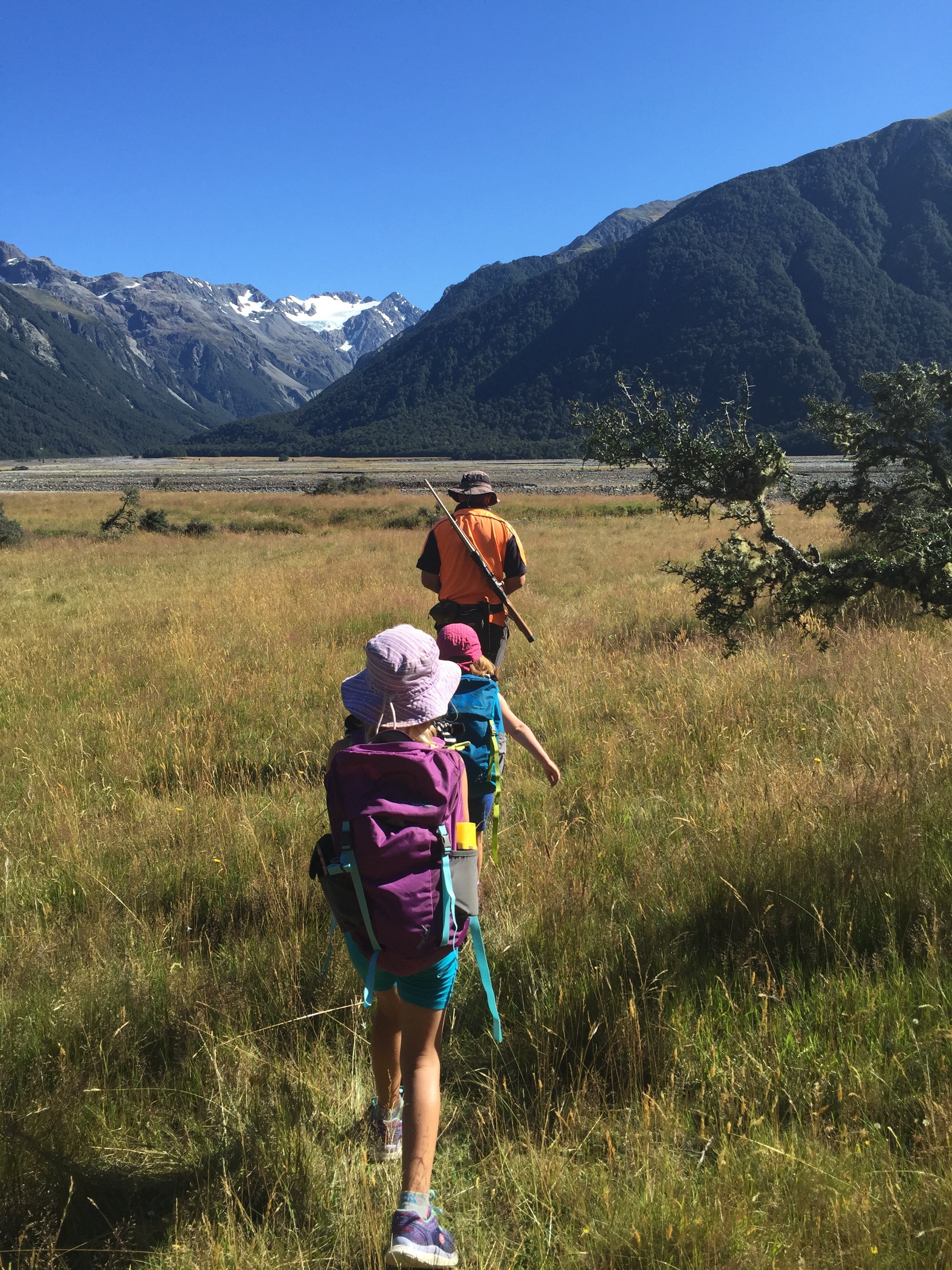 Summer hunting in New Zealand with kids